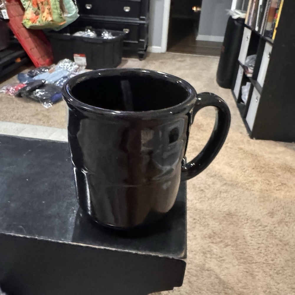 Longaberger Pottery Woven Traditions Mug Black